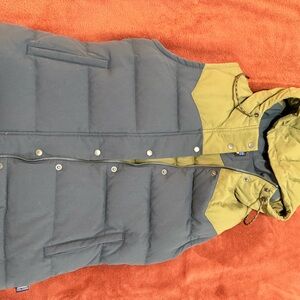 Patagonia Olive and Navy Puffer Vest